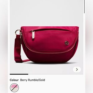 lululemon athletica Berry Rumble Crossbody with Gold Hardware 2L
